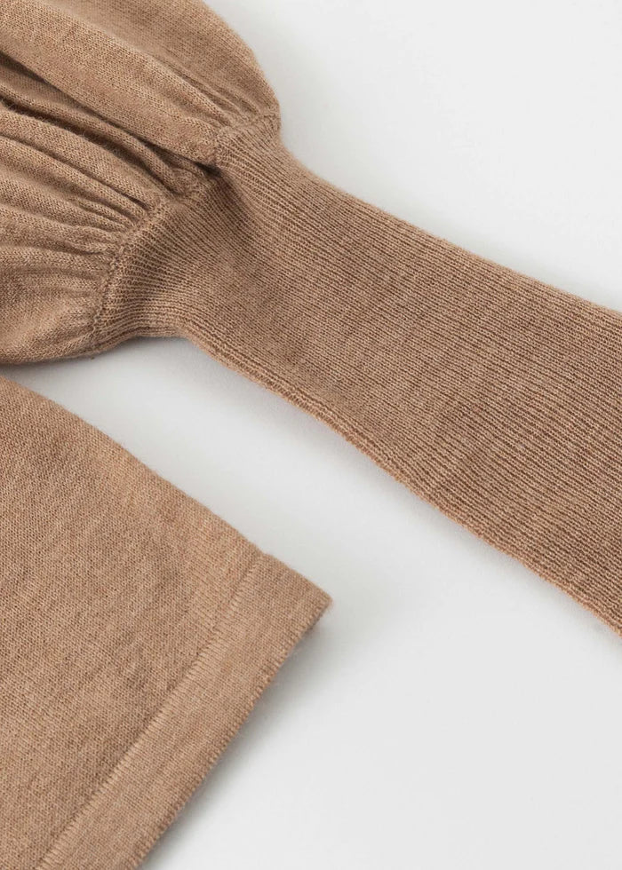 Aleger Cashmere | Cashmere Blend Bell Sleeve Crew | Spice