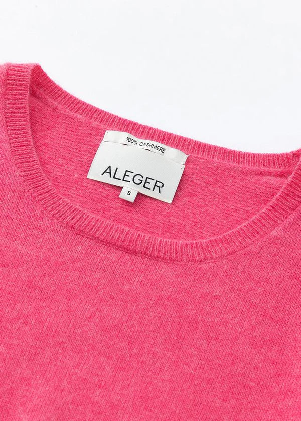 Aleger Cashmere | Slim Fit Crew | Magnolia