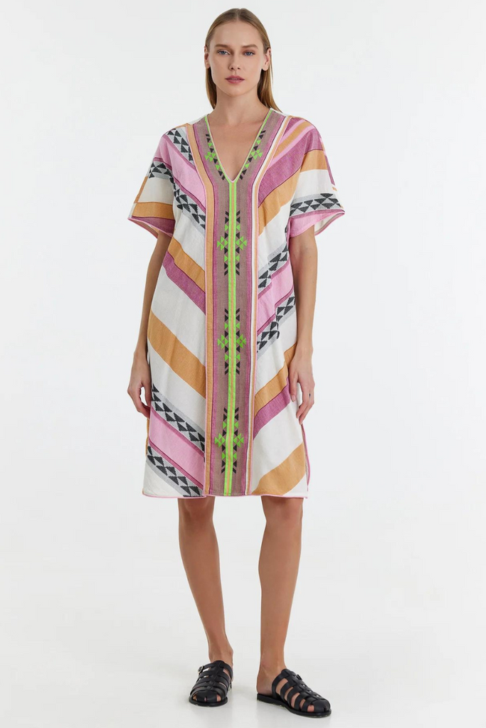 Devotion Twins | Augoustina Midi Dress | Pink/Green