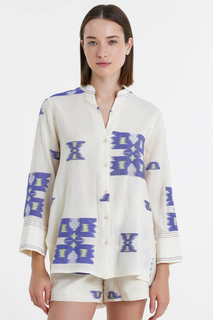 Devotion Twins | Lara Shirt | Blue/Lime