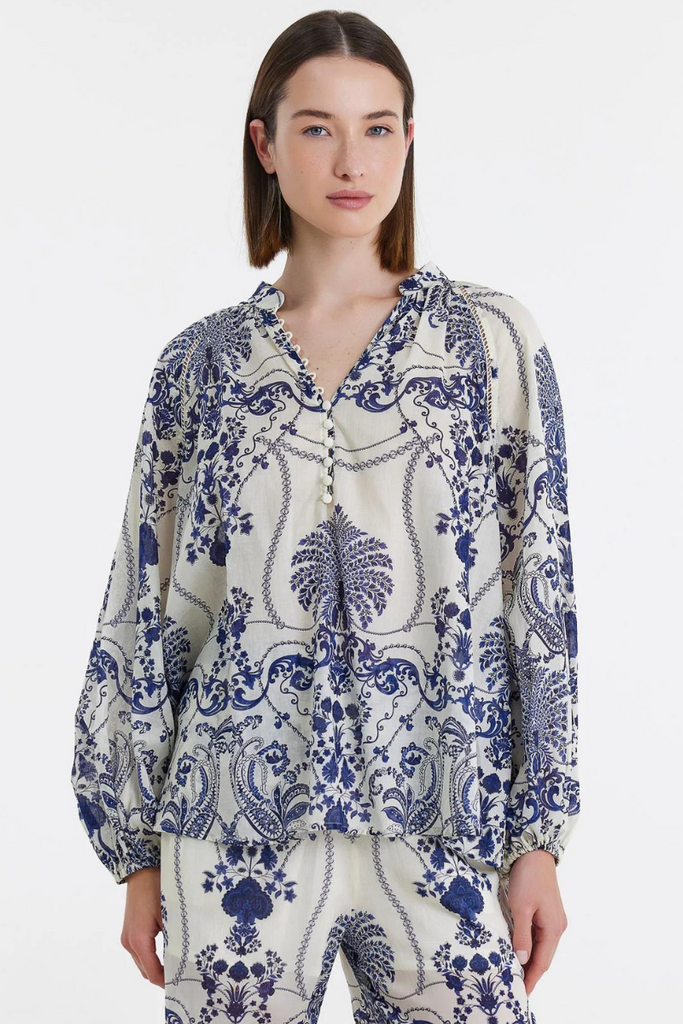 Devotion Twins | Lida Blouse | Blue