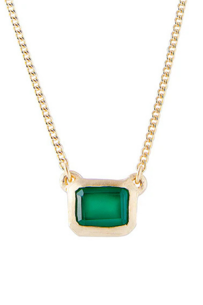 Fairley | Green Agate Deco Necklace