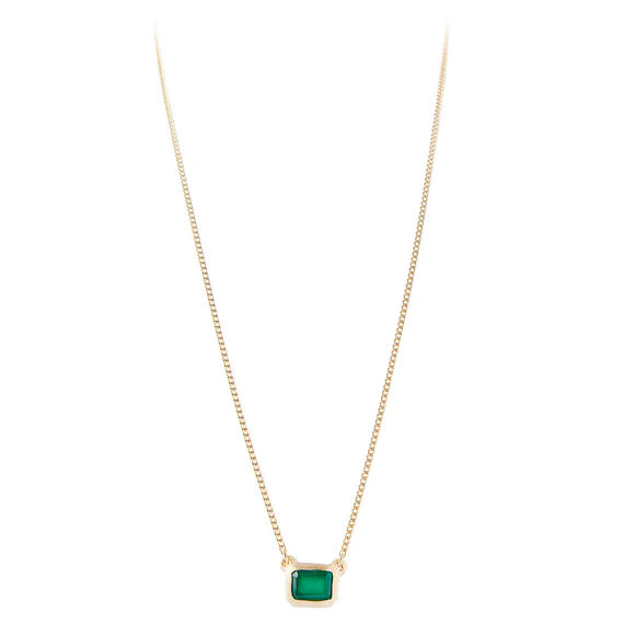 Fairley | Green Agate Deco Necklace