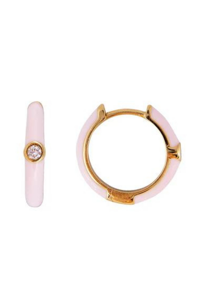 Fairley | Pink Flamingo Midi Hoops