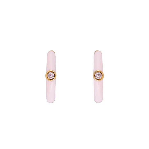 Fairley | Pink Flamingo Midi Hoops