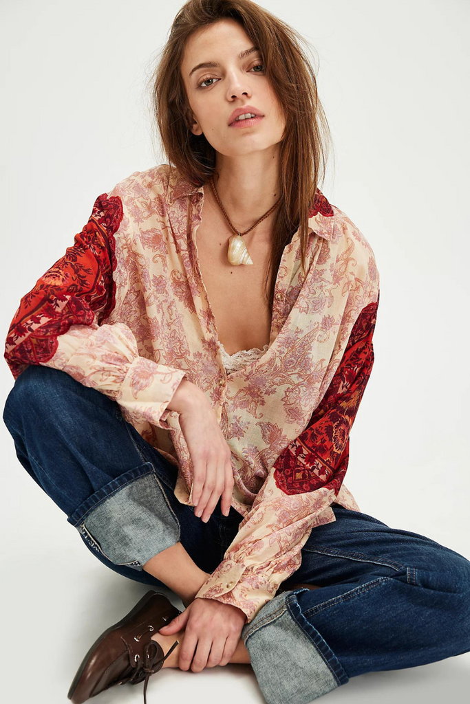 Free People | Rose Bud Blouse | Tea Combo