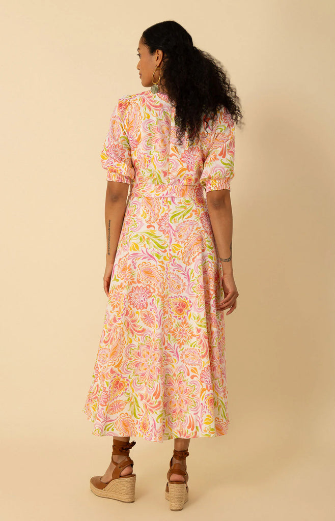 Hale Bob | Faye Short Sleeve Maxi Dress | Pink