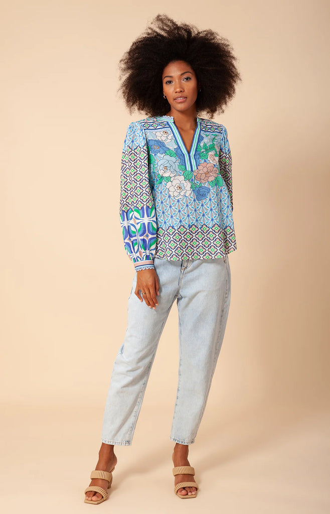 Hale Bob | Martina Blue Blouse