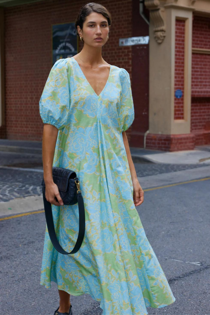 Kinney | June Dress in Ocean Bloom