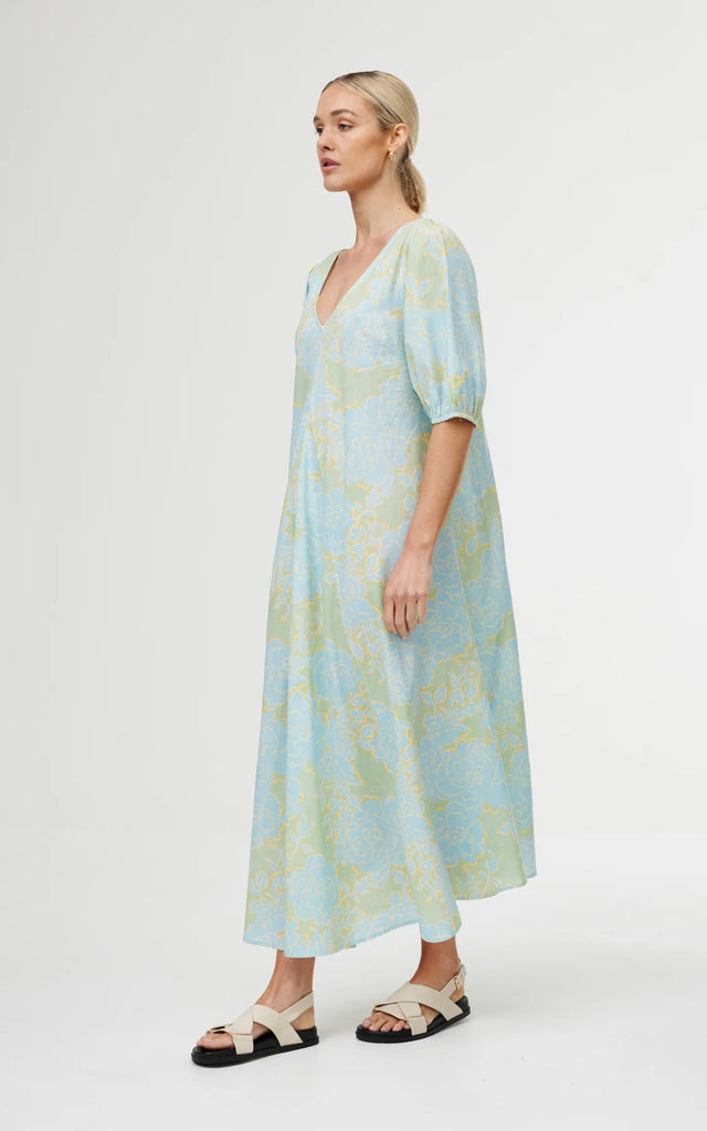 Kinney | June Dress in Ocean Bloom