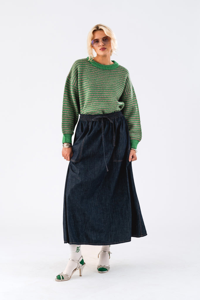 Lollys Laundry | Akana Maxi Skirt | Blue