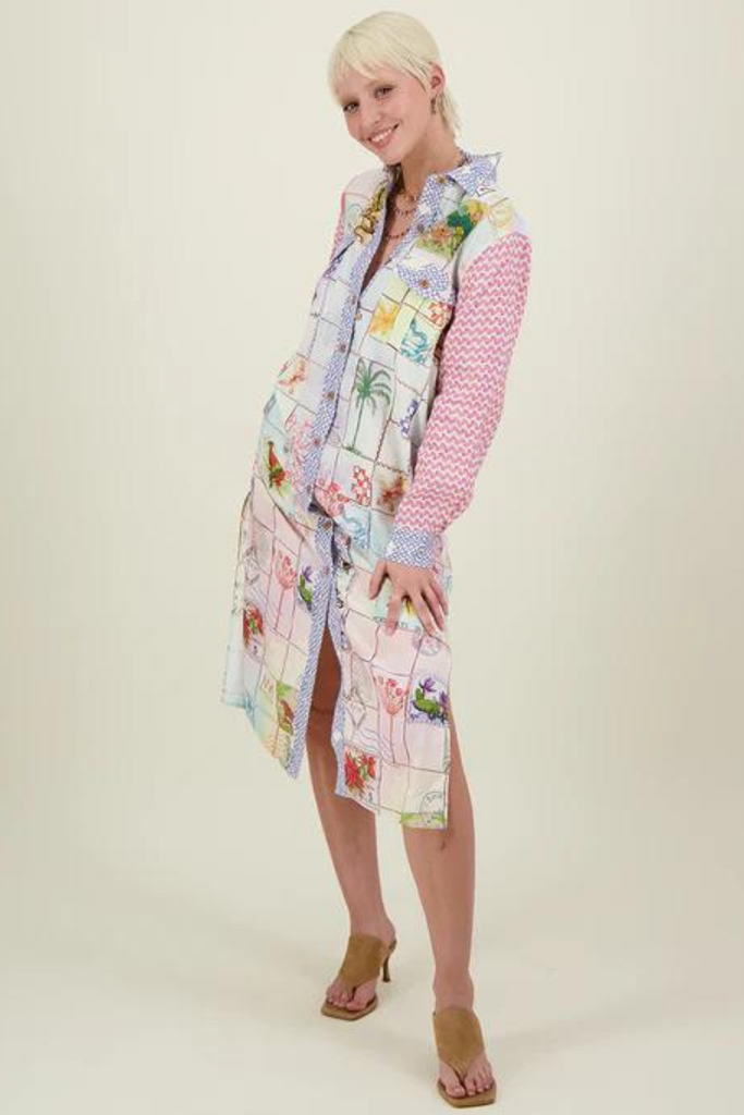 Me369 | Maggie Linen Utility Shirt Dress | Heritage