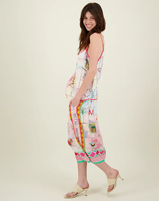 Me369 | Vanessa Linen Printed Skirt | Heritage