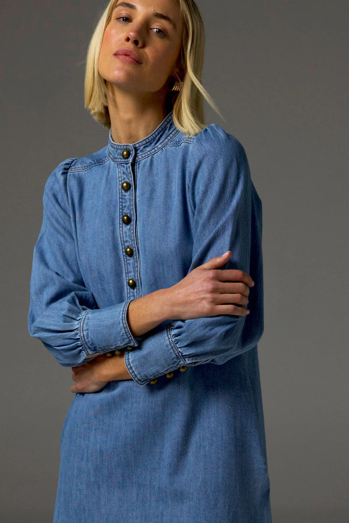 zoe kratzmann | Elocution Dress | Light Washed Denim