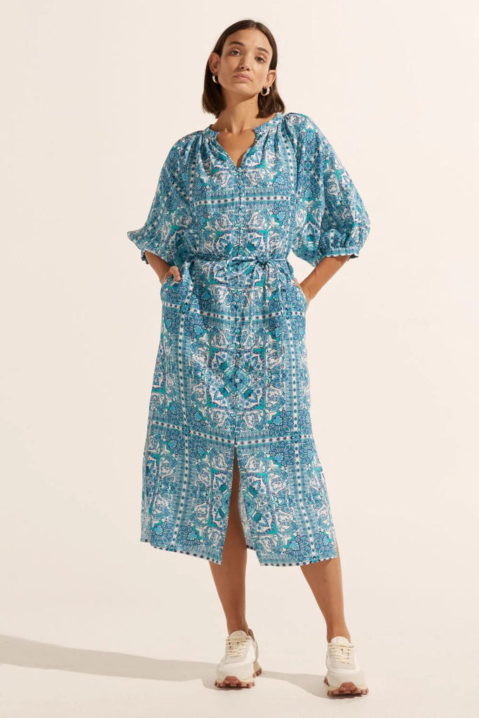 zoe kratzmann | Sojourn Dress in Sapphire Tile