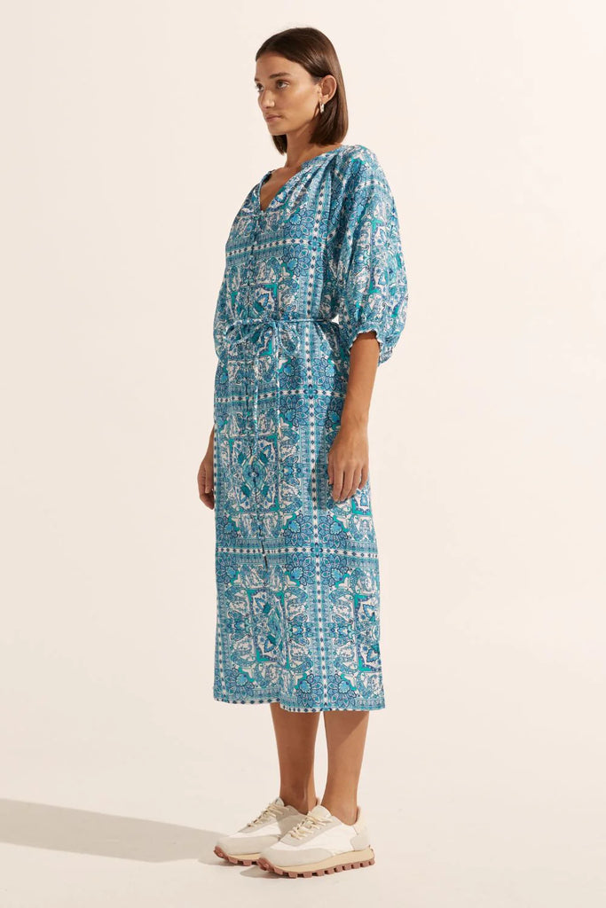 zoe kratzmann | Sojourn Dress in Sapphire Tile