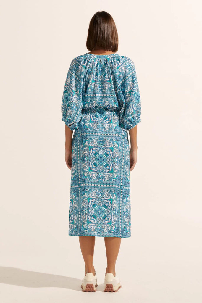 zoe kratzmann | Sojourn Dress in Sapphire Tile